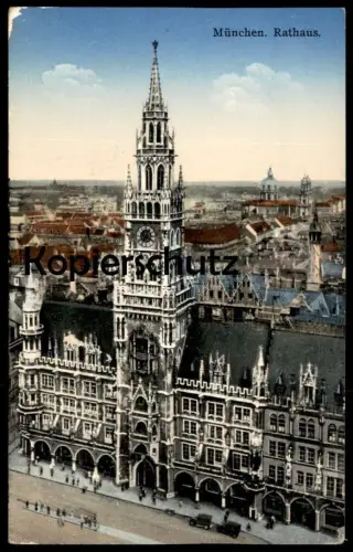 ALTE POSTKARTE MÜNCHEN RATHAUS Buntdruck Ansichtskarte AK postcard cpa
