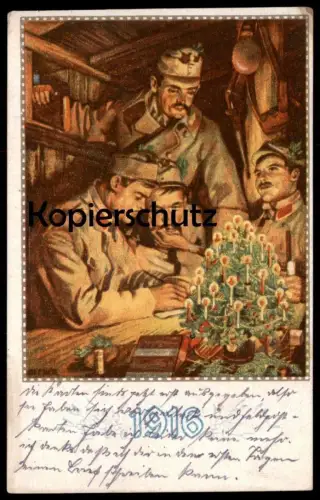 ALTE POSTKARTE SOLDATEN KRIEGSWEIHNACHT 1916 WEIHNACHTEN Soldat christmas Alfred Offner cpa Ak Ansichtskarte postcard