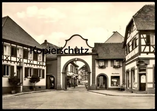ÄLTERE POSTKARTE BAROCKSTADT ETTENHEIM UNTERES TOR FOTO OEHLER 1966 gate porte postcard Ansichtskarte cpa AK
