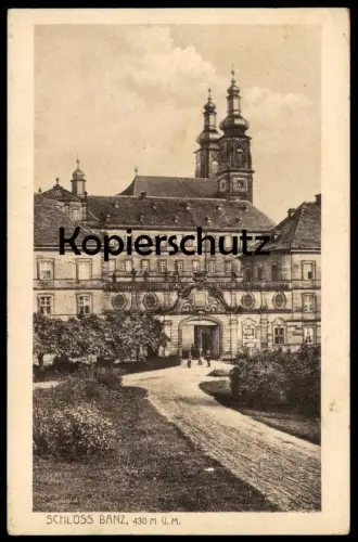 ALTE POSTKARTE SCHLOSS BANZ 430 M Ü M. EINGANG PORTAL SCHLOSSWIRTSCHAFT Bad Staffelstein castle chateau Ansichtskarte AK