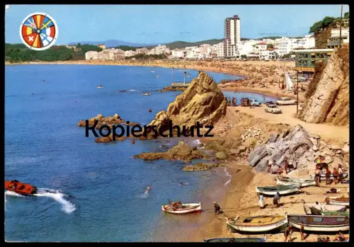ÄLTERE POSTKARTE LLORET DE MAR COSTA BRAVA VISTA GENERAL LA CALETA Citroen DS Gecko Briefmarke Ansichtskarte postcard
