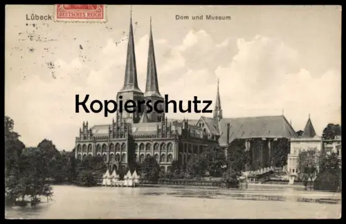 ALTE POSTKARTE LÜBECK DOM UND MUSEUM 1913 cpa postcard AK Ansichtskarte
