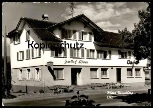 ÄLTERE POSTKARTE KLAUS VORARLBERG GASTHOF LÖWEN CAFÉ postcard cpa AK Ansichtskarte