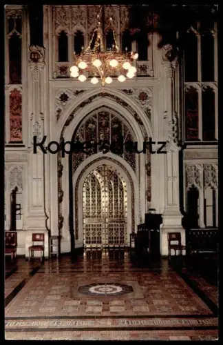 ÄLTERE POSTKARTE THE HOUSE OF PARLIAMENT LONDON THE MAIN DOOR OF THE HOUSE OF LORDS FROM LOBBY postcard AK Ansichtskarte