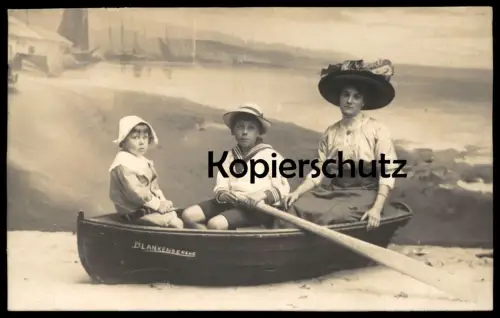 ALTE FOTO POSTKARTE BLANKENBERGHE Photomantage montage photo Blankenberge Bernhard & Werner Spinola Kinderfrau Rohmann