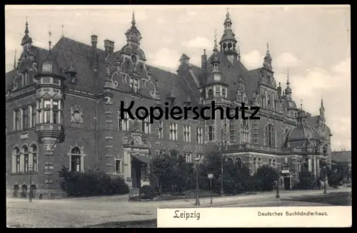 ALTE POSTKARTE LEIPZIG DEUTSCHES BUCHHÄNDLERHAUS Buchhändler cpa Ansichtskarte postcard AK
