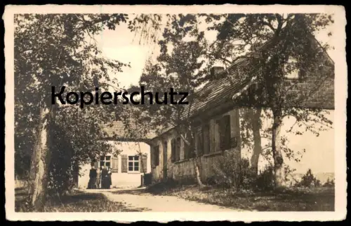ALTE POSTKARTE KIRCHLICHES LANDHEIM PLODDA DÜBENER HEIDE Muldestausee Bitterfeld Rechteckstempel Schlaitz postcard cpa