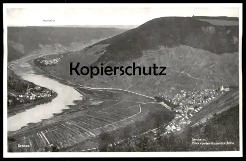 ALTE POSTKARTE SENHEIM BLICK VON DER HINDENBURGHÖHE SENHALS MESENICH Cochem postcard cpa AK Ansichtskarte