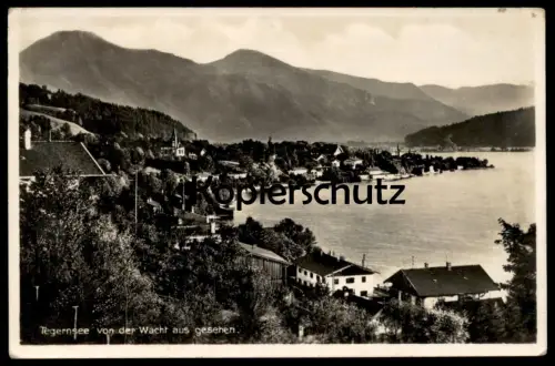 ALTE POSTKARTE TEGERNSEE VON DER WACHT AUS GESEHEN PANORAMA Ansichtskarte AK postcard cpa