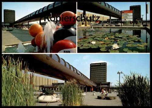 ÄLTERE POSTKARTE DÜSSELDORF MESSE- UND KONGRESS-ZENTRUM SEEROSE Stempel didacta 1979 Ansichtskarte water lily postcard