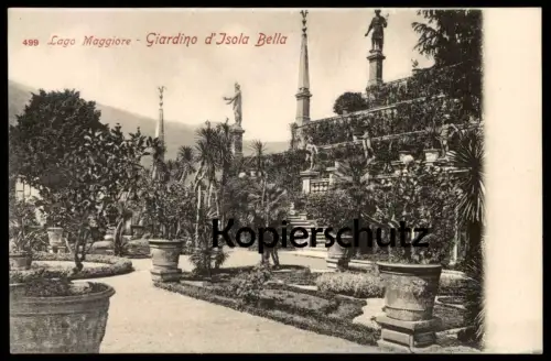ALTE POSTKARTE LAGO MAGGIORE GIARDINO D'ISOLA BELLA Garten garden italy Italia cpa AK postcard Ansichtskarte