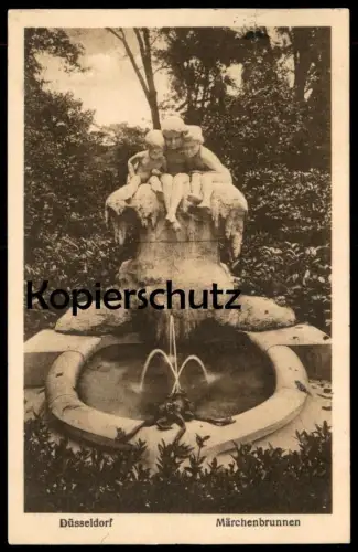 ALTE POSTKARTE DÜSSELDORF MÄRCHENBRUNNEN Brunnen Frosch frog grenonille fontaine fountain fairy tale postcard cpa AK