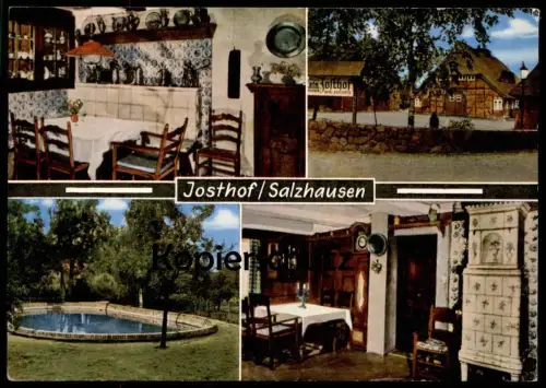 ÄLTERE POSTKARTE JOSTHOF SALZHAUSEN BESITZER ALFRED HANSEN Kronen Bier beer Delfter Fliesen Schwimmbad Ansichtskarte cpa