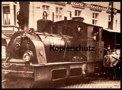ÄLTERE REPRO POSTKARTE DAMPFLOK B1n2 BJ 1900 locomotive à vapeur steam train Hohenzollern Friedensplatz Bonn postcard AK