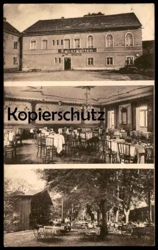 ALTE POSTKARTE RESTAURANT KAISERGARTEN BESITZER JOSEF MÜLLER WOHLAU Schlesien Wolow Ansichtskarte postcard AK cpa