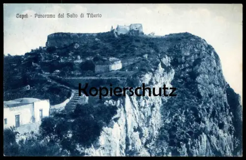 ALTE POSTKARTE CAPRI PANORAMA DAL SALTO DI TIBERIO 1933 cpa AK postcard Ansichtskarte