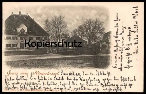 ALTE POSTKARTE GRUSS VOM RÖMERKESSEL FUCHSTAL 1898 BAYERN cpa Ansichtskarte postcard AK
