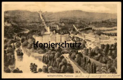 ALTE POSTKARTE WILHELMSHÖHE PANORAMA TOTALANSICHT GESAMTANSICHT TOTAL Kassel AK Ansichtskarte cpa postcard