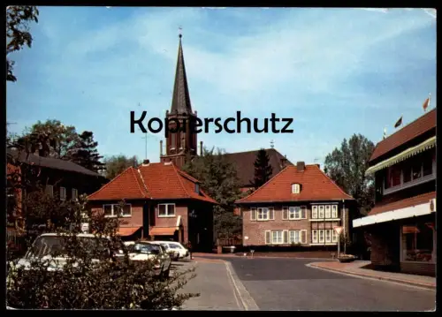 ÄLTERE POSTKARTE HARSEFELD MARKTSTRASSE MIT ST. MARIEN- UND BARTHOLOMÄIKIRCHE Ford Pepsi Cola cpa AK Ansichtskarte