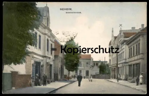 ALTE POSTKARTE NEHEIM BURGSTRASSE POLIZIST BÄCKER ? ARNSBERG SAUERLAND Ansichtskarte cpa AK postcard