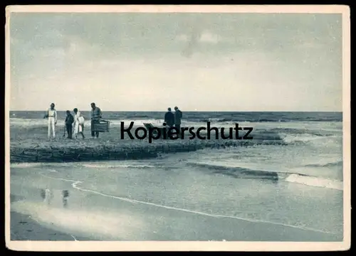 ALTE POSTKARTE NORDSEEBAD WILHELMSHAVEN 1932 DAS BAD DES MITTELSTANDES STRAND FAMILIE beach plage Ansichtskarte postcard