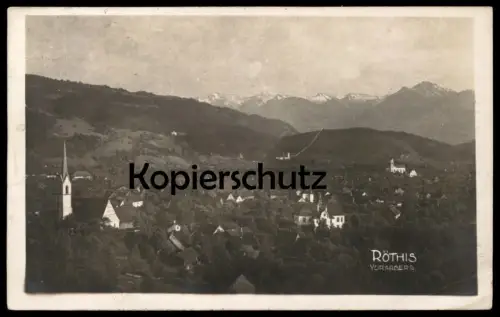 ALTE POSTKARTE RÖTHIS VORARLBERG PANORAMA ÖSTERREICH Stempel Sulz-Röthis Ansichtskarte postcard cpa AK