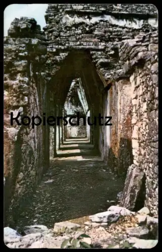 ÄLTERE POSTKARTE CORRIDOR OF THE PALACE MEXIKO Mexico Palenque Archäologie Briefmarke Fussball WM 1978 postcard