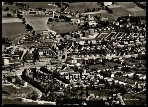 ÄLTERE POSTKARTE KEMPTEN-OST ALLGÄU LUFTBILD PANORAMA FLIEGERAUFNAHME Ansichtskarte AK postcard cpa