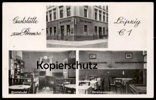 ALTE POSTKARTE LEIPZIG C1 GASTSTÄTTE ZUR BREMSE AN EDMUND MESCHKE CIRKUS BARLAY VON ZIRKUS AEROS postcard Ansichtskarte