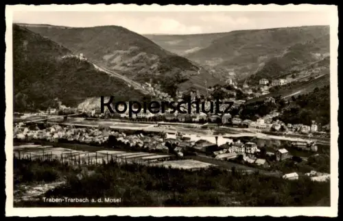 ALTE POSTKARTE TRABEN-TRARBACH AN DER MOSEL PANORAMA GESAMTANSICHT TOTALANSICHT TOTAL cpa AK Ansichtskarte postcard