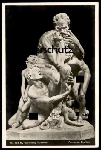 ALTE POSTKARTE NY CARLSBERG GLYPTOTEK CARPEAUX UGOLINO Plastik Kopenhagen Kobenhavn postcard cpa AK