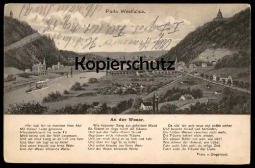 ALTE POSTKARTE PORTA WESTFALICA AN DER WESER Lied chanson Song cpa AK Ansichtskarte postcard