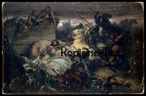 ALTE POSTKARTE CESKA HISTORIE V OBRAZICH BITVA U SUDOMERE Militär war military history Geschichte horse cpa AK postcard