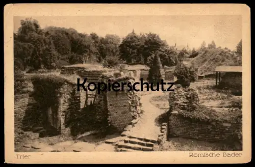 ALTE POSTKARTE TRIER RÖMISCHE BÄDER roman bath bains romains Ansichtskarte postcard cpa AK