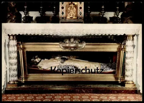 ÄLTERE POSTKARTE SARKOPHAG DES HEILIGEN VINZENZ PALLOTTI IN SAN SALVATORE IN ONDA ROM Leichnam corpse le cadavre heilig