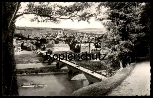 ÄLTERE POSTKARTE TRIER STADTBLICK MIT MIT MOSELBRÜCKE Mosel cpa postcard Ansichtskarte AK