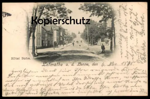 ALTE POSTKARTE LETMATHE AN DER LENNE HOTEL BOHE 1898 Iserlohn postcard cpa Ansichtskarte AK