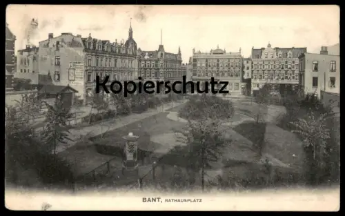 ALTE POSTKARTE BANT RATHAUSPLATZ FAHRRÄDER TIMMANN RESTAURANT ZUR POST WILHELMSHAVEN Ansichtskarte AK postcard cpa