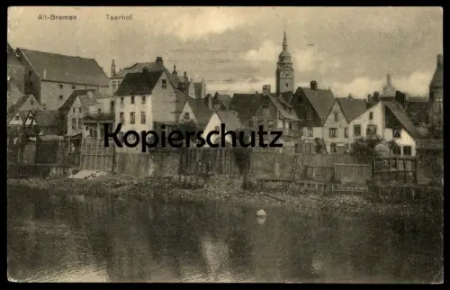 ALTE POSTKARTE ALT-BREMEN TEERHOF PANORAMA AUSWANDERER FINKAM DAYTON OHIO cpa AK Ansichtskarte postcard