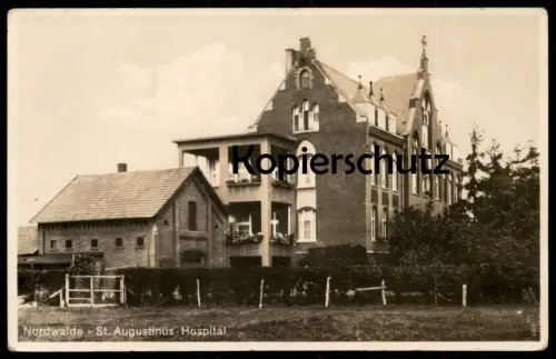 ALTE POSTKARTE NORDWALDE ST. AUGUSTINUS HOSPITAL 1941 Krankenhaus Ansichtskarte AK postcard cpa
