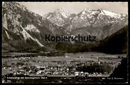 ÄLTERE POSTKARTE RUHPOLDING MIT SONNTAGSHORN 1960 METER PANORAMA cpa postcard AK Ansichtskarte