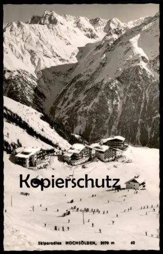 ÄLTERE POSTKARTE SKIPARADIES HOCHSÖLDEN 2070 M Ski skiing postcard Ansichtskarte AK cpa