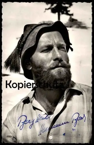 ÄLTERE POSTKARTE HERMANN BOSCH HÜTTENWIRT VOM HOCHGERN 1744 M AUTOGRAMM autograph Traunstein AK Ansichtskarte postcard