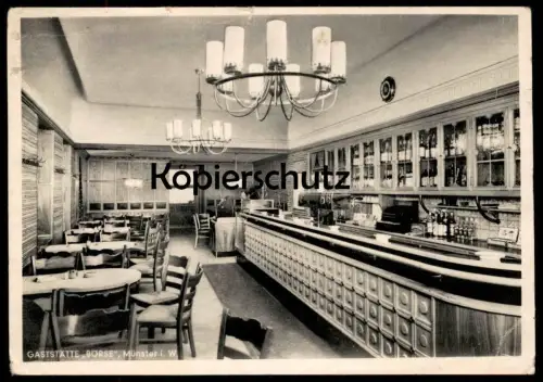 ALTE POSTKARTE GASTSTÄTTE BÖRSE MÜNSTER IN WESTFALEN INHABER H. DECKENBROCK postcard Ansichtskarte cpa AK