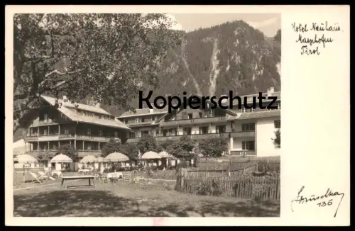 ALTE POSTKARTE HOTEL NEUHAUS MAYRHOFEN TIROL PHOTO HANS HRUSCHKA 136 Ansichtskarte postcard AK cpa