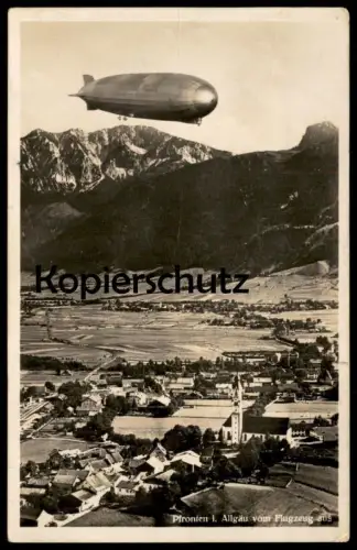 ALTE POSTKARTE PFRONTEN I. ALLGÄU VOM FLUGZEUG AUS ZEPPELIN airship Luftschiff postcard Ansichtskarte Matzberger London