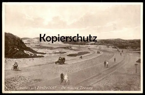 ALTE POSTKARTE GROETEN UIT ZANDVOORT DE NIEUWE ZEEWEG postcard AK cpa Ansichtskarte