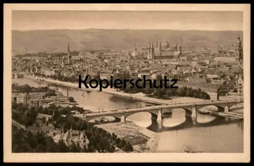 ALTE POSTKARTE WÜRZBURG TOTALE VOM KÄPPELE AUS PANORAMA STEMPEL SCHÖNLEBER BRATWURSTHERZLE postcard cpa AK Ansichtskarte