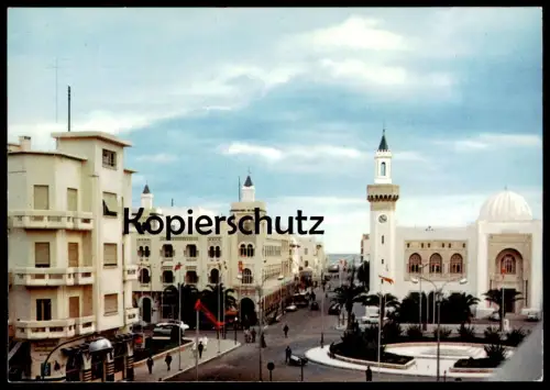 ÄLTERE POSTKARTE SFAX TUNISIE PLACE HEDI CHAKER ET PALAIS DE LA MUNICIPALITÉ Tunesien Tunisia Tunisie AK cpa postcard