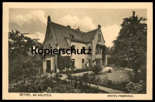 ALTE POSTKARTE BETHEL BEI BIELEFELD ERSTES PFARRHAUS postcard AK Ansichtskarte cpa